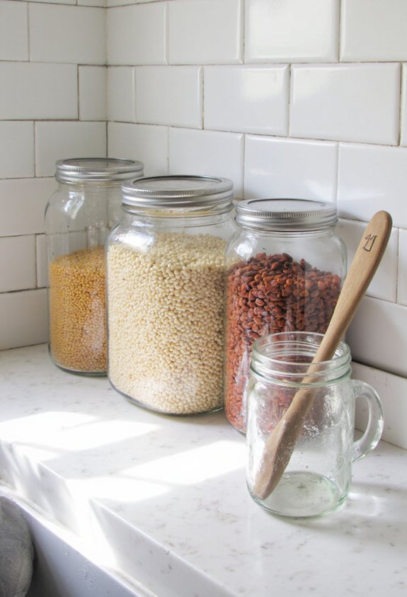 clear canisters stack neatly