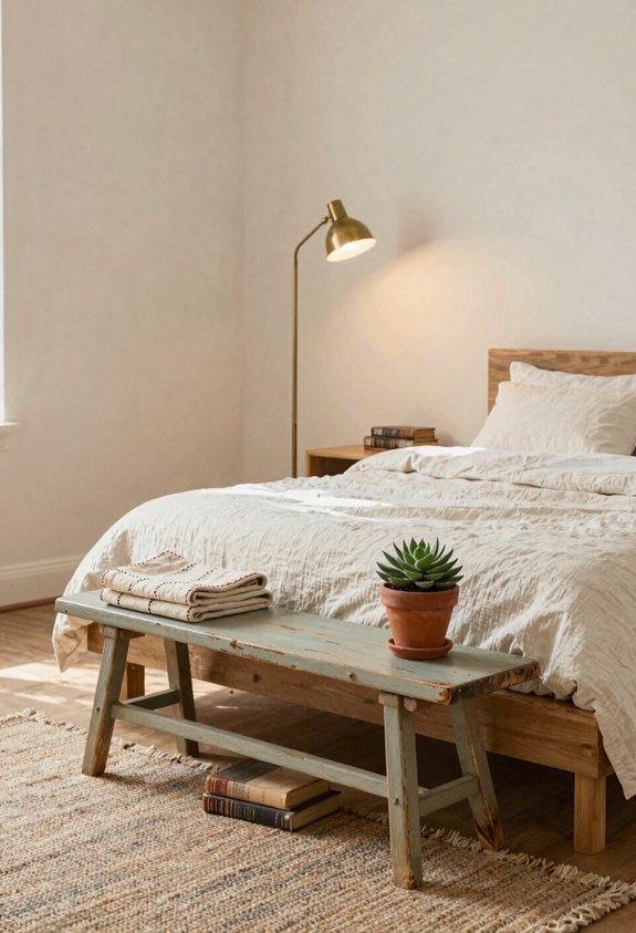 cozy foot of bed bench