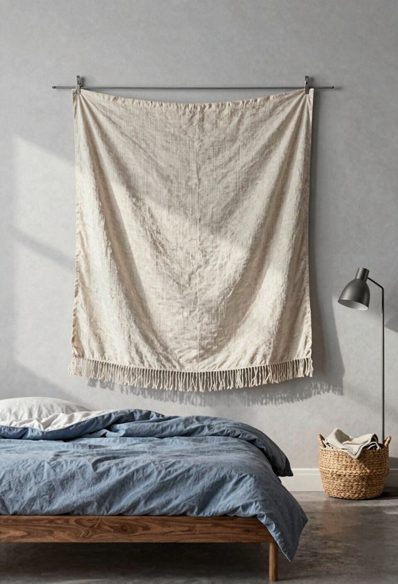 cozy layered fabric wall hangings