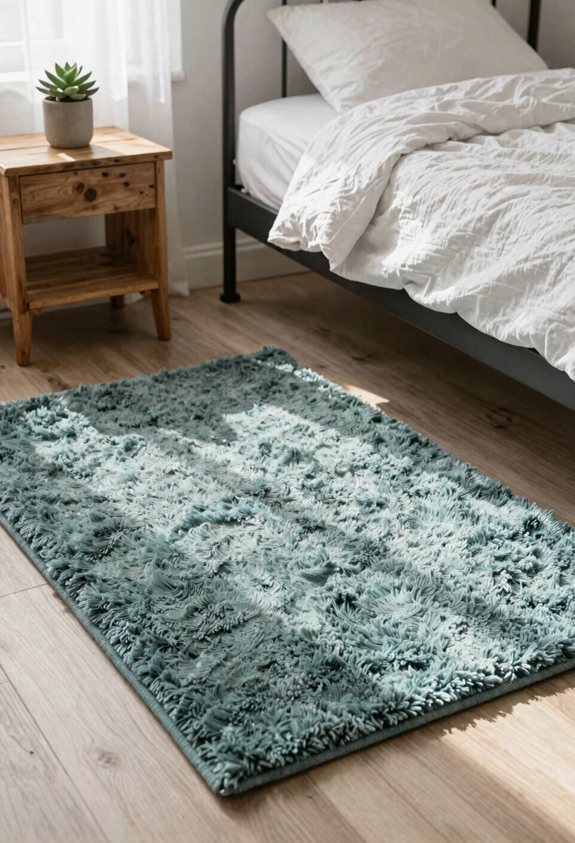 cozy rug defines space