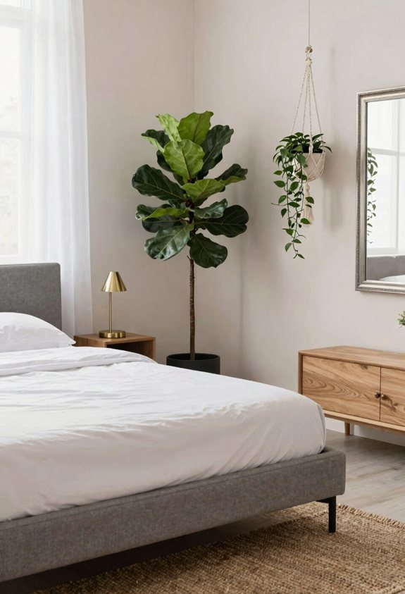 dark corner faux greenery