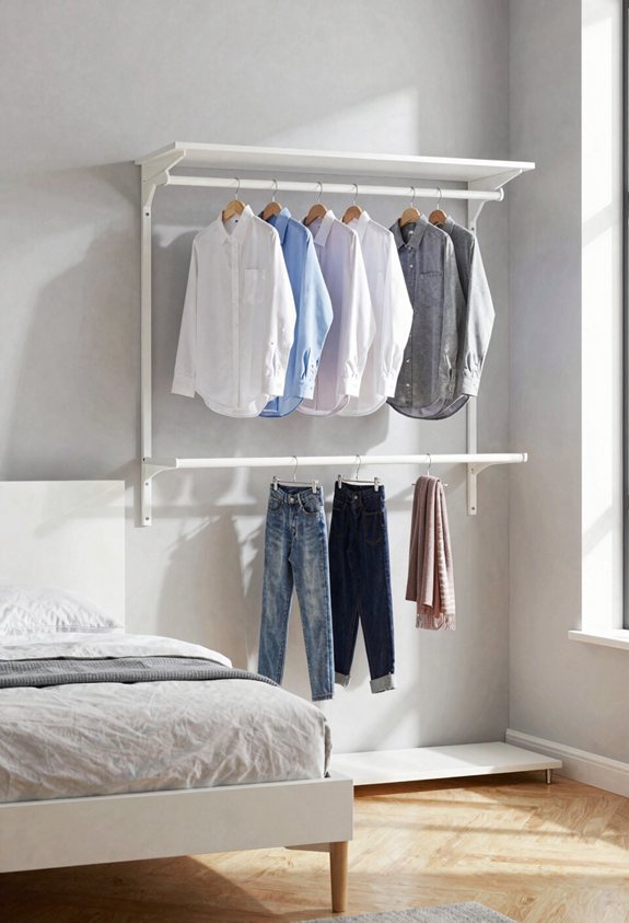 double hanging closet organizer double hanging closet organizer