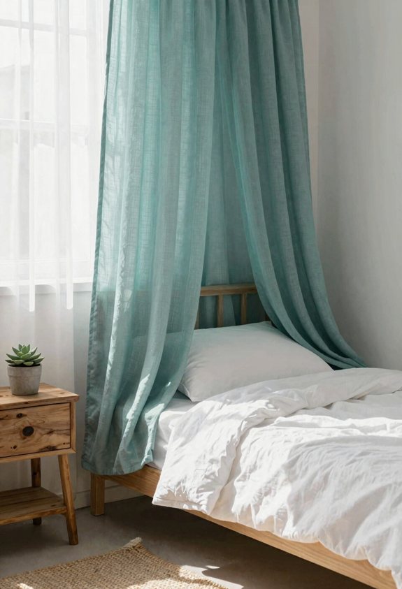 fabric capped headboard makeover