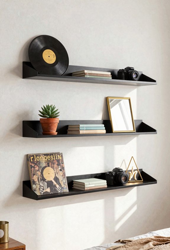 floating shelves display everywhere