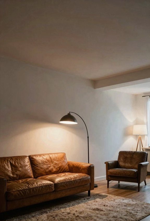 floor lamps create cozy pools