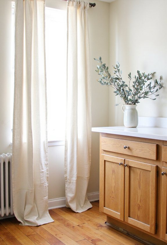 floor length curtains draw eyes