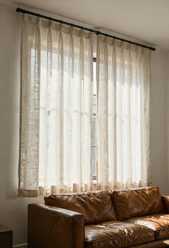 hang curtains high