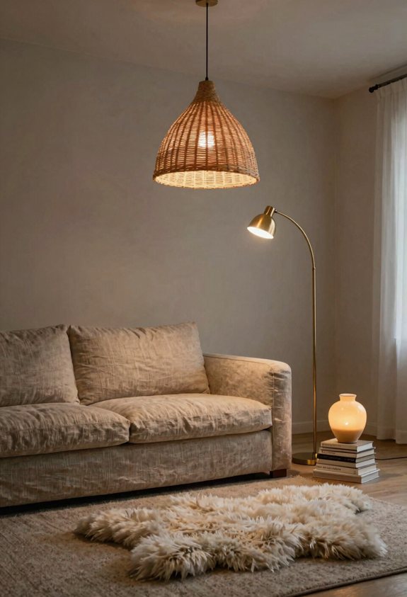 layered lighting for warmth