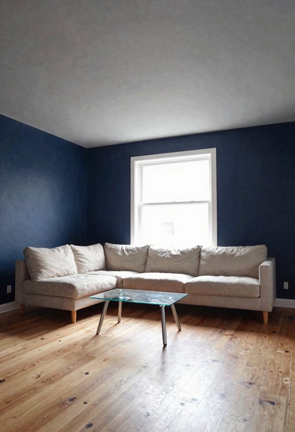 lighter ceiling darker walls