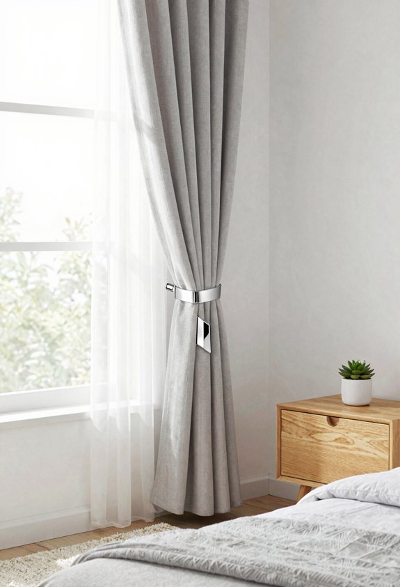 magnetic curtain tie back installation