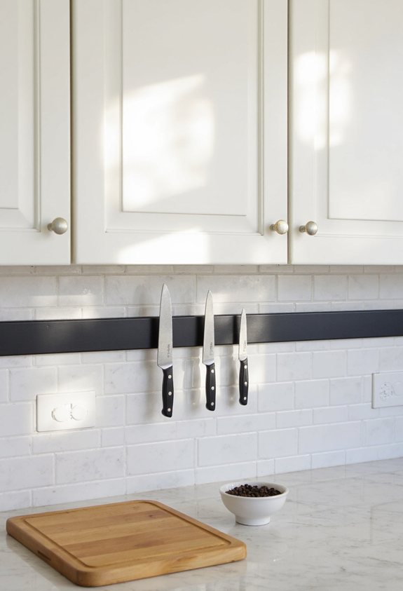 magnetic knife strip storage