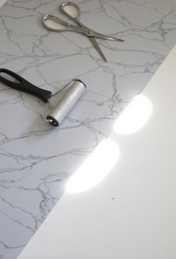 marble contact paper makeover