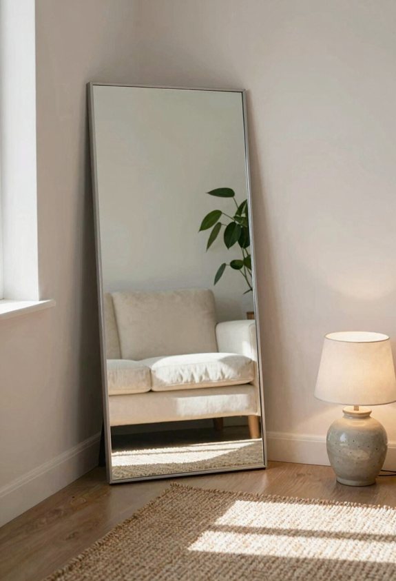 mirror amplifies natural light