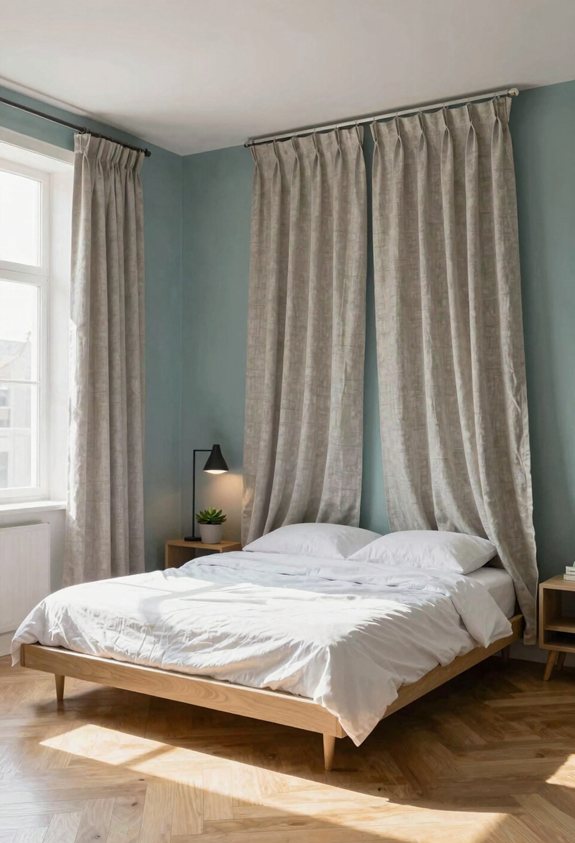 mount curtains beyond window