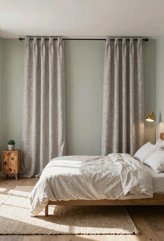 mount curtains near ceiling