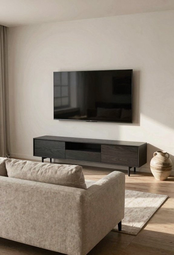 mount tv free space
