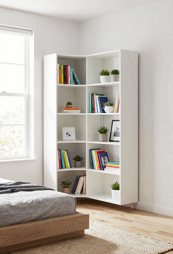 no drill corner bookcase