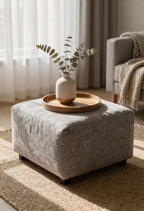 ottoman table with tray
