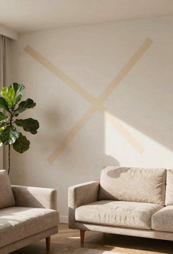 painter s tape wall makeover