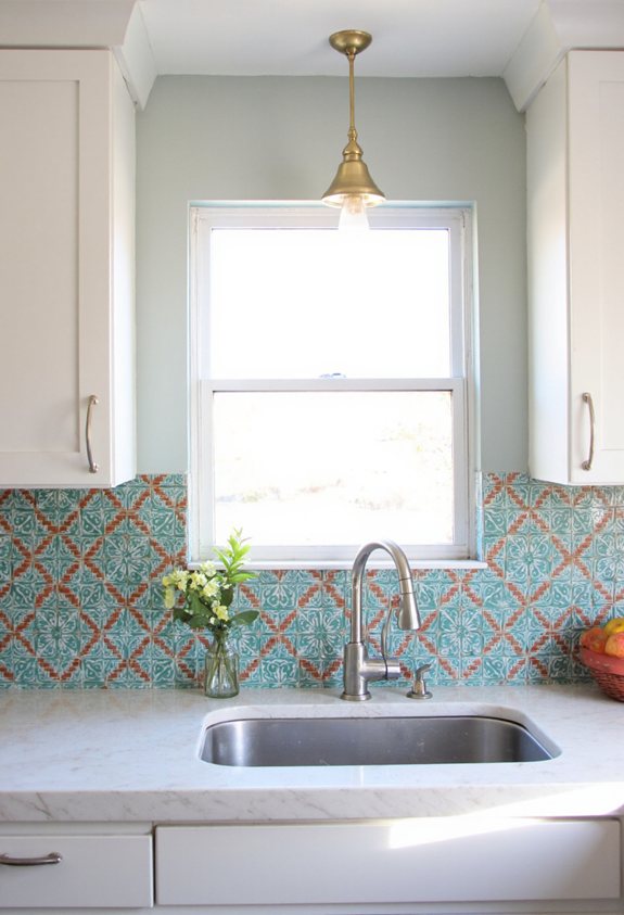peel and stick backsplash focal point