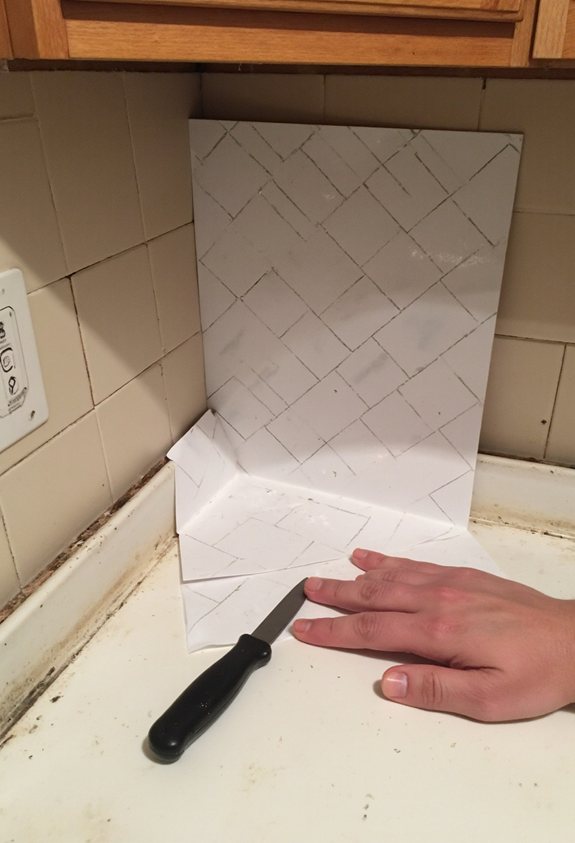 peel and stick backsplash transformation