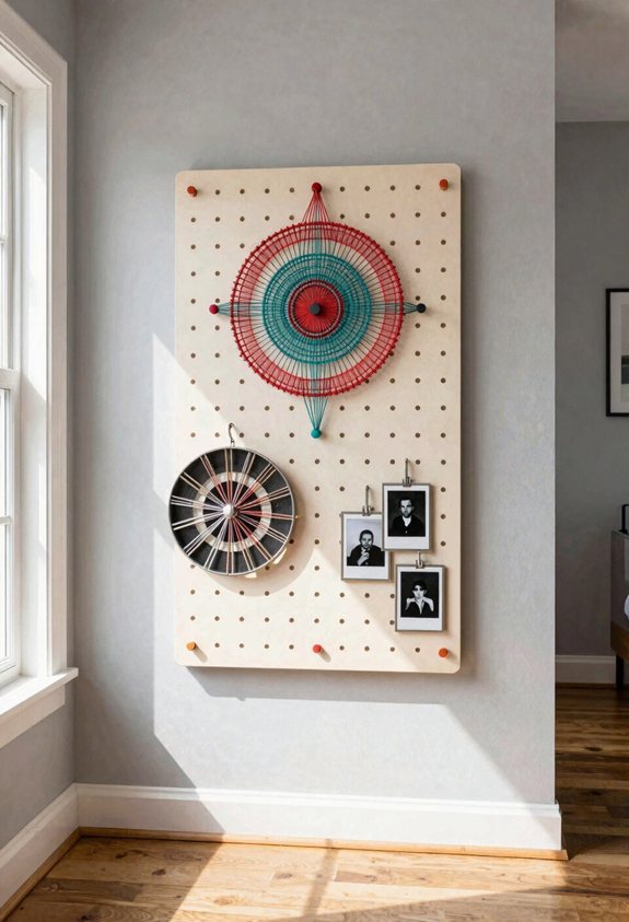 pegboard string art gallery