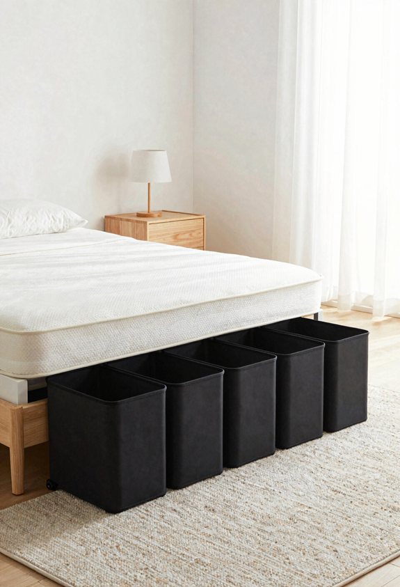 rolling under bed storage bins