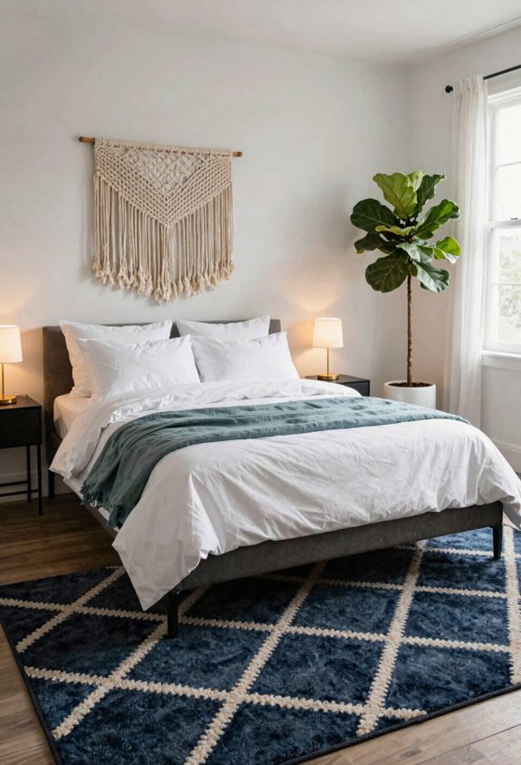 rug anchored cozy sleep zone