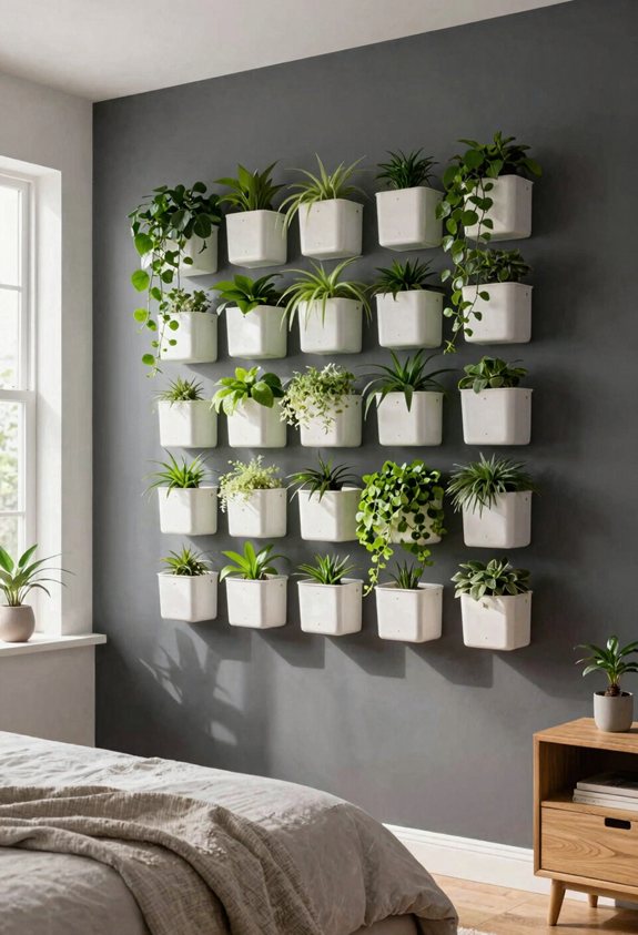 self watering adhesive plant pockets