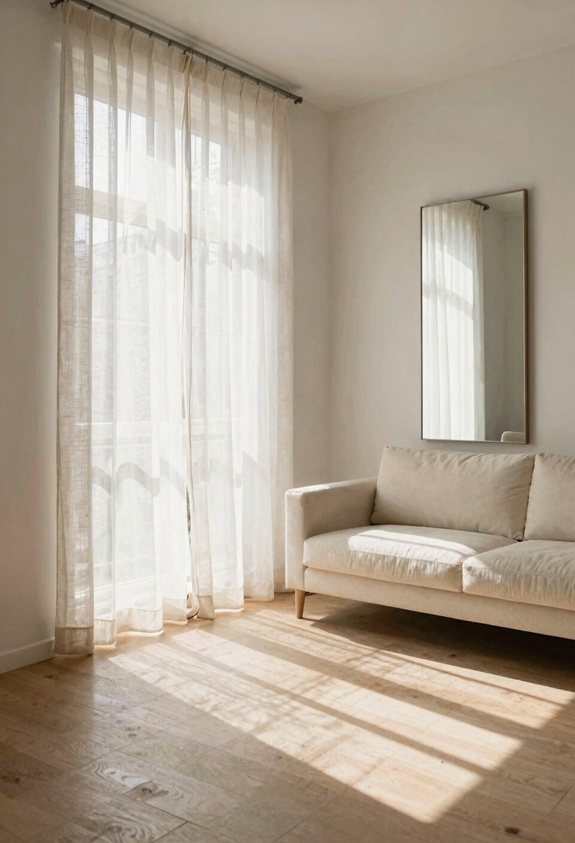 sheer curtains amplify space