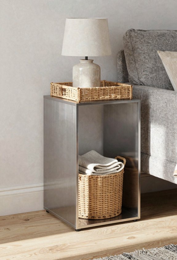slim console table storage
