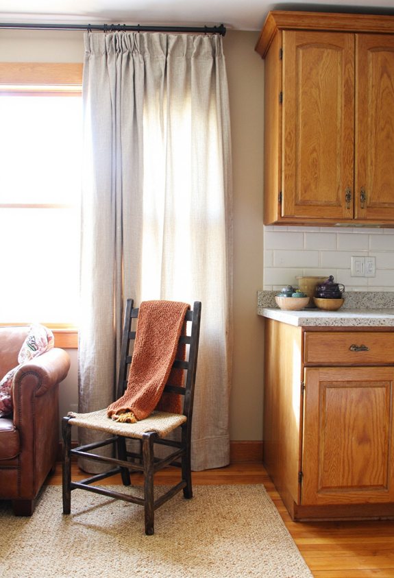 softening golden tones with texture