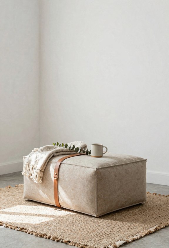 storage ottoman replaces coffee table