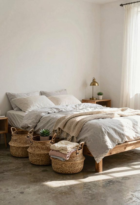 stylish under bed basket storage