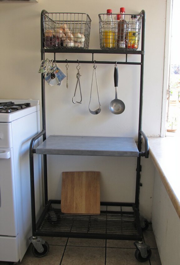 tall narrow kitchen cart