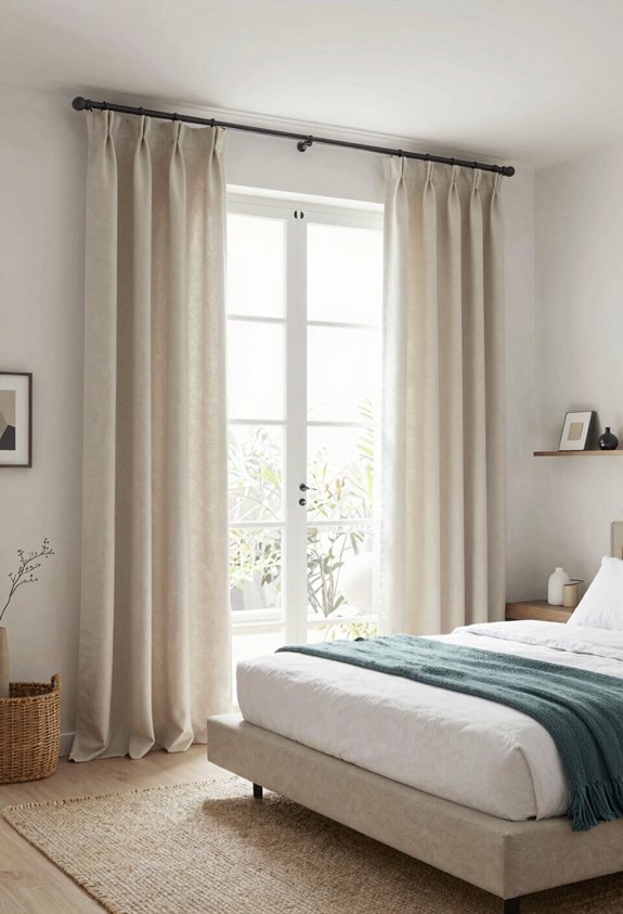 tension rod privacy curtain
