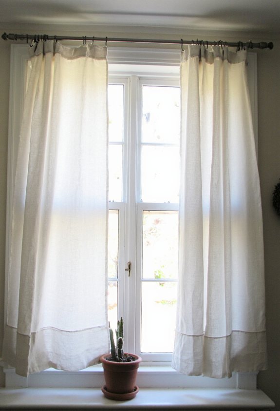 tension rod sheer curtains