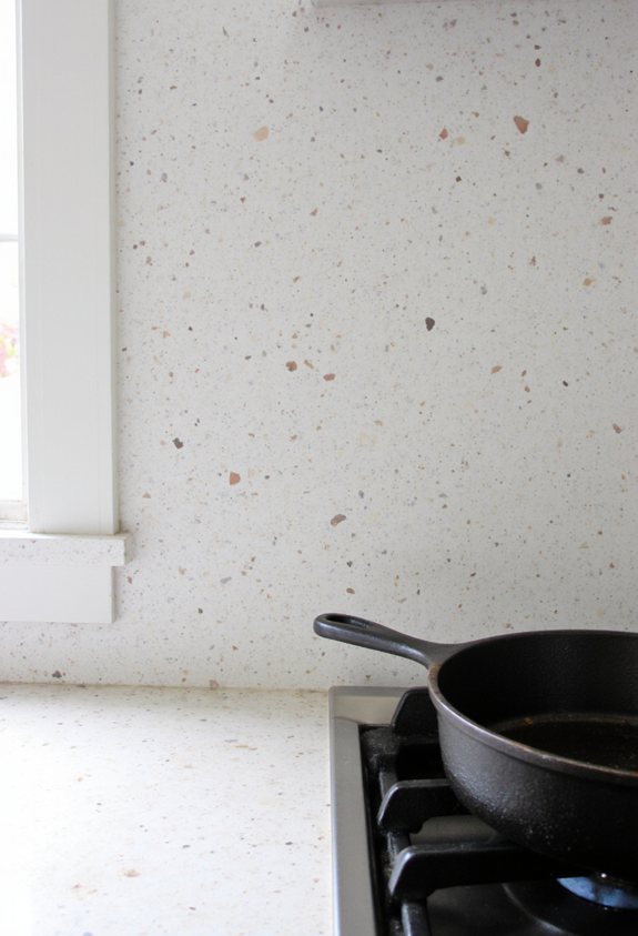 terrazzo hides grease splatters