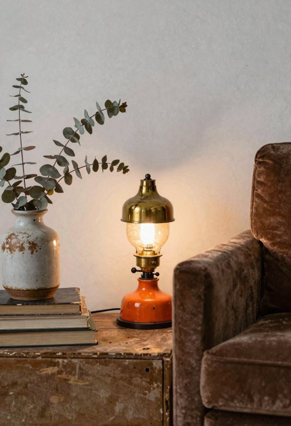 thrifted vintage lamp makeover