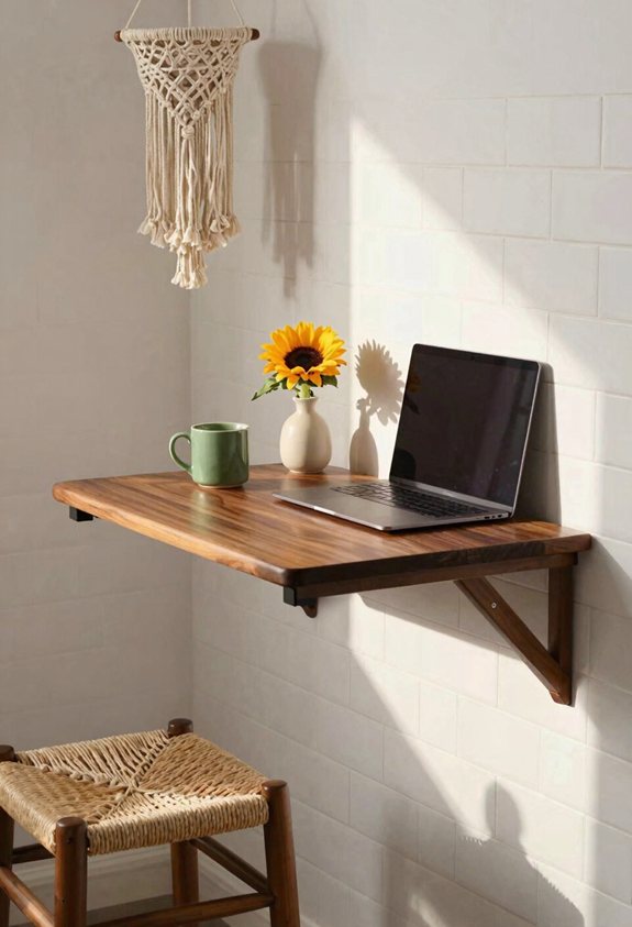 wall mounted fold down desk