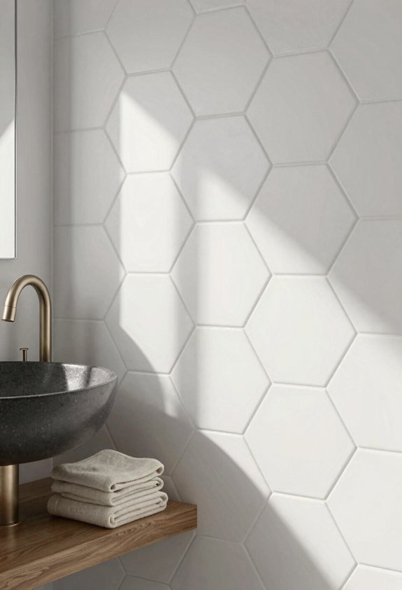 bold rent friendly hexagon tiles