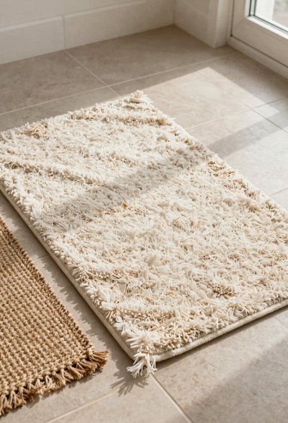 covering ugly bathroom flooring