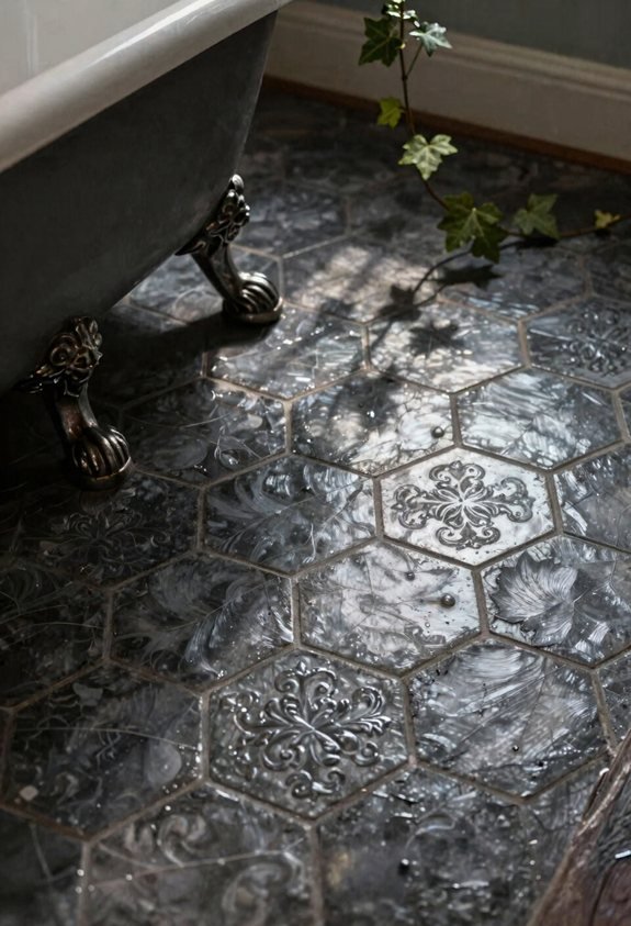 dark and moody tiles