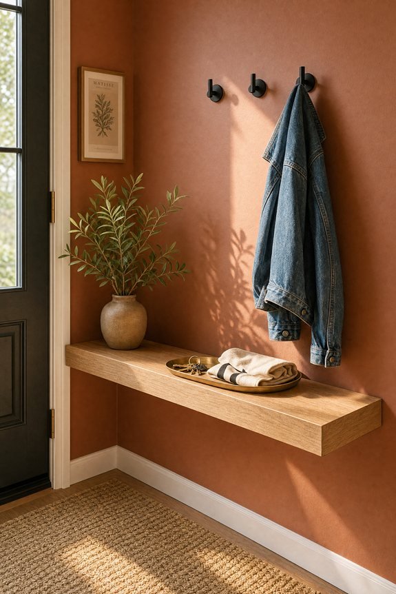 landing strip tray hooks shelf
