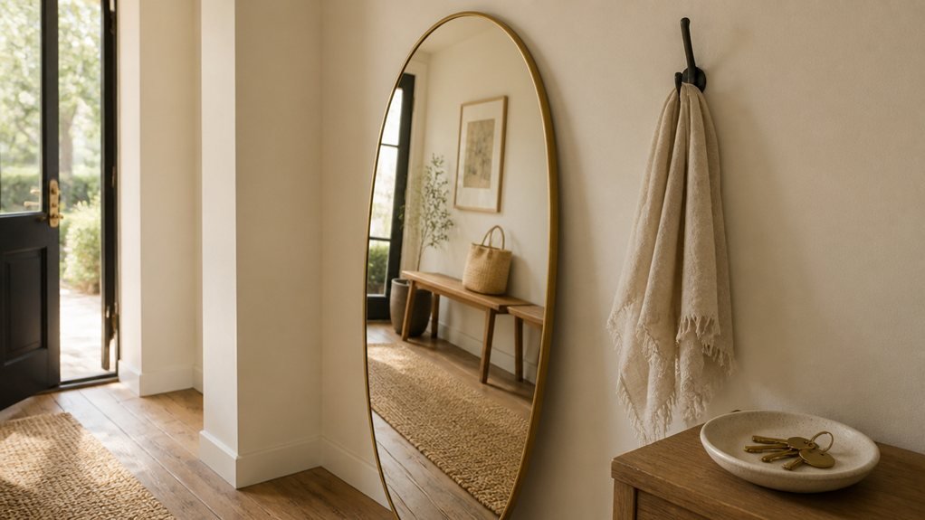 mirror enlarges entryway perception