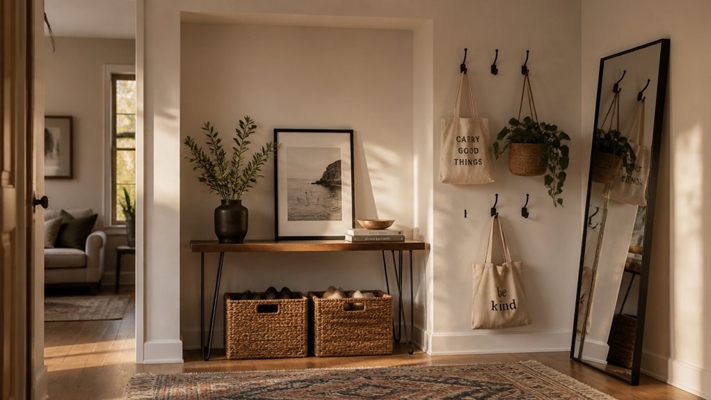 6 Renter-Friendly Entryway Ideas That Require No Drilling