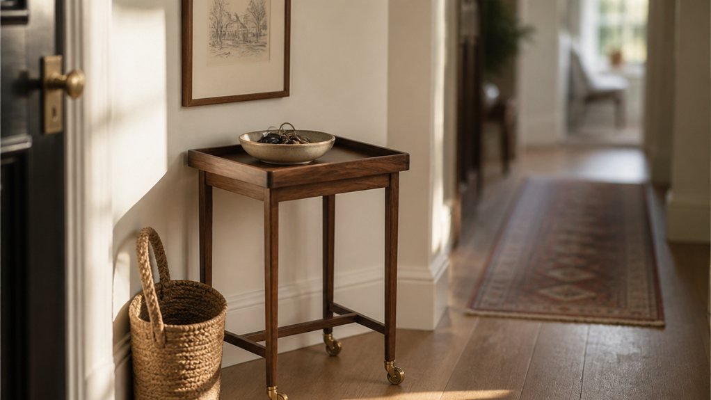 slim rolling tray table