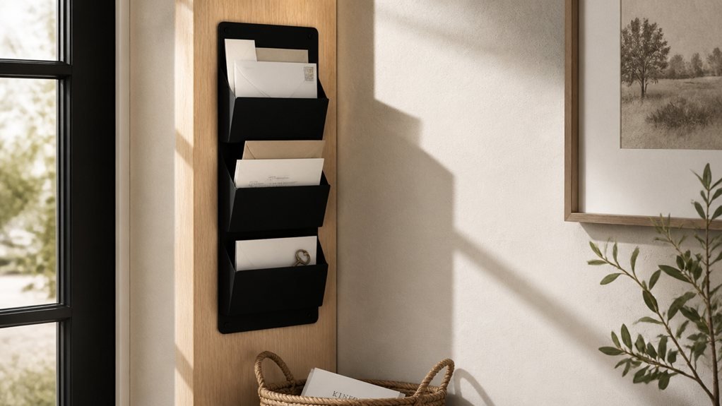 slim wall mounted mail sorter