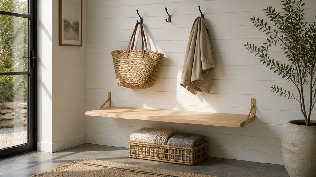 wall mounted foldable bench seating