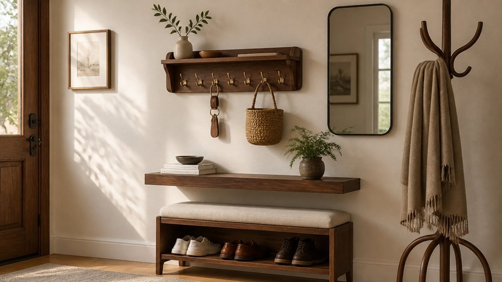 wall mounted key organizer hooks